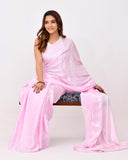 Load image into Gallery viewer, Rajnesa Traditional Block Print Modal Silk Saree - Powder Pink