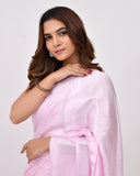 Load image into Gallery viewer, Rajnesa Traditional Block Print Modal Silk Saree - Powder Pink