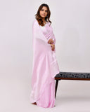 Load image into Gallery viewer, Rajnesa Traditional Block Print Modal Silk Saree - Powder Pink