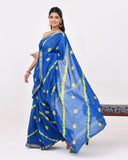 Load image into Gallery viewer, Rajnesa Traditional Block Print Maheshwari Silk Saree - Light Blue