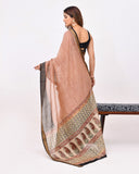 Load image into Gallery viewer, Rajnesa Traditional Block Print Maheshwari Silk Saree - Beige &amp; Red